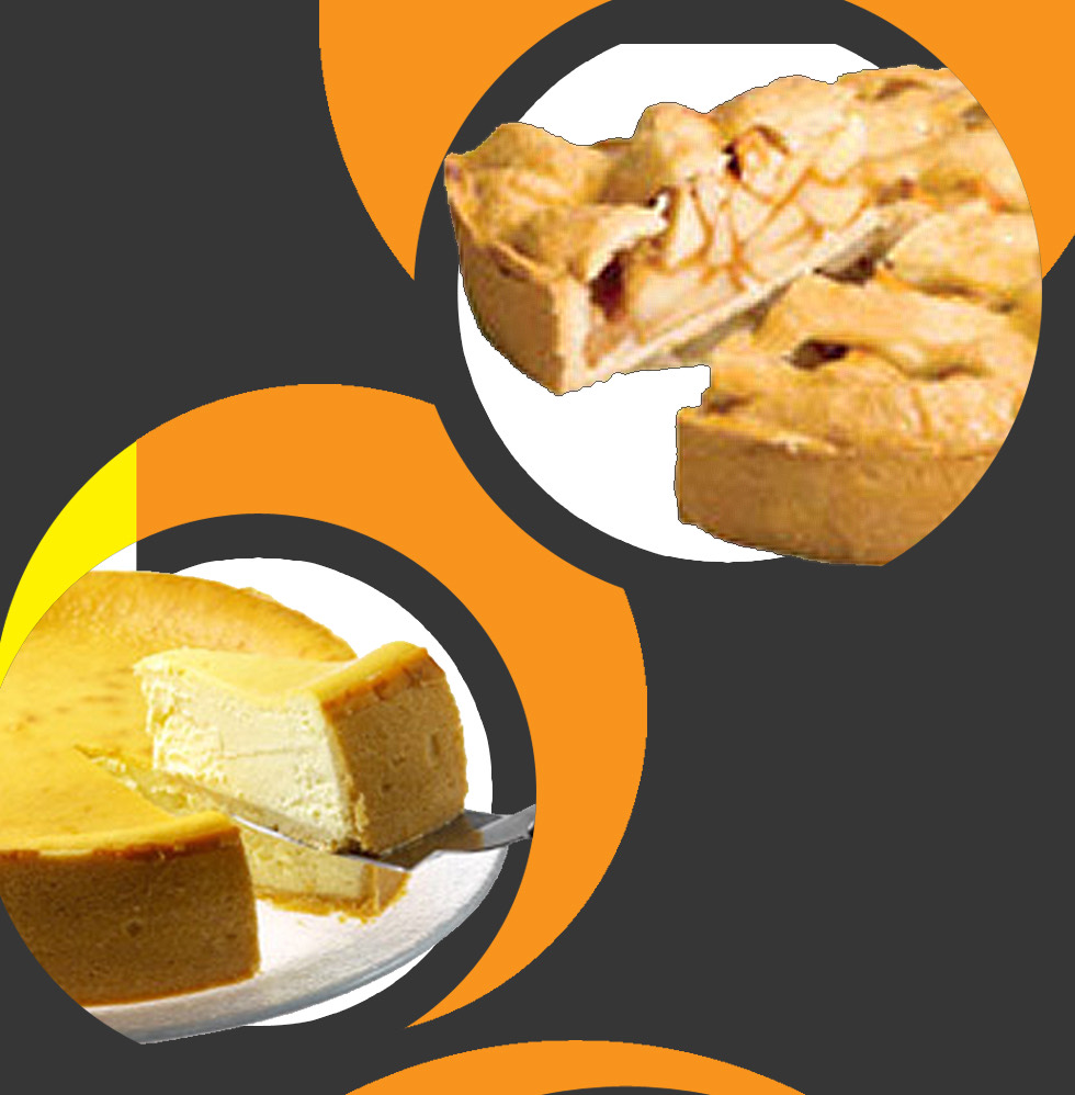 Apple pie and cheesecake